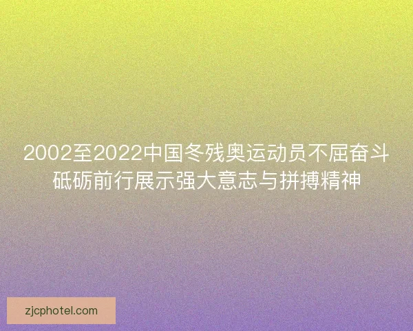 2002至2022中国冬残奥运动员不屈奋斗砥砺前行展示强大意志与拼搏精神